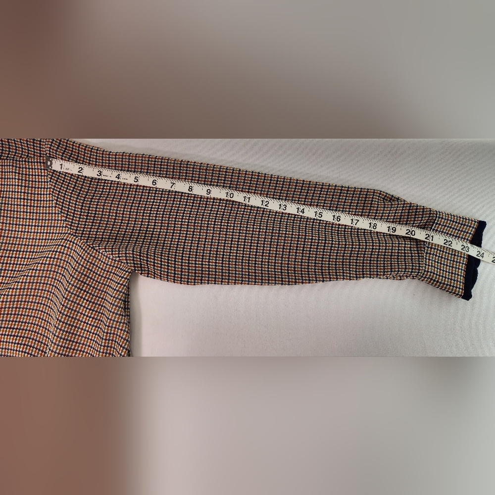 Dkny V-Neck Houndstooth Pattern Asymmetrical Blou… - image 8